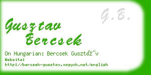 gusztav bercsek business card